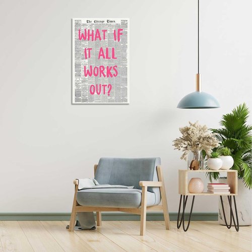 Drimiler Retro Newspaper Poster - Positive Affirming Quote Canvas Wall Art | 12x16in Framed Decor
