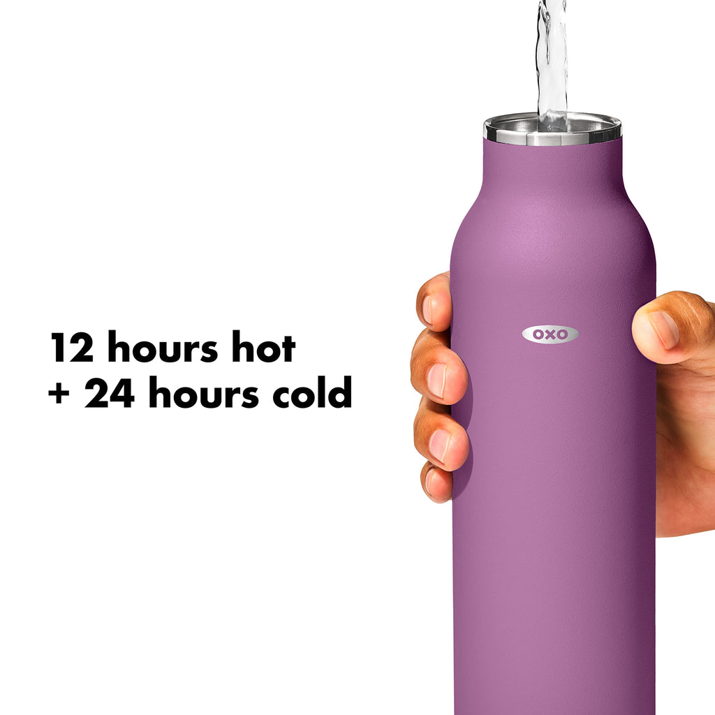 OXO Strive 16oz Insulated Water Bottle with Standard Lid - Amethyst