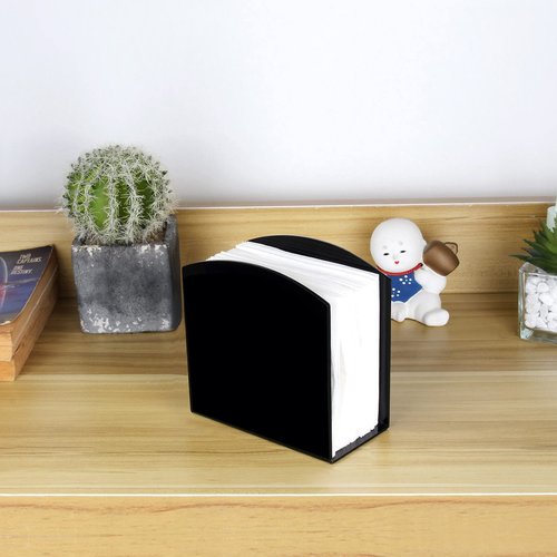 Yes!Fresh Napkin Holder Simplicity Black 2 Pack Set,Mess-Free Space Saver Upright Windproof Napkin Holders for Kitchen,Home Décor Acrylic Tissue Dispenser for Dinner Kitchen (Black 2Pack)
