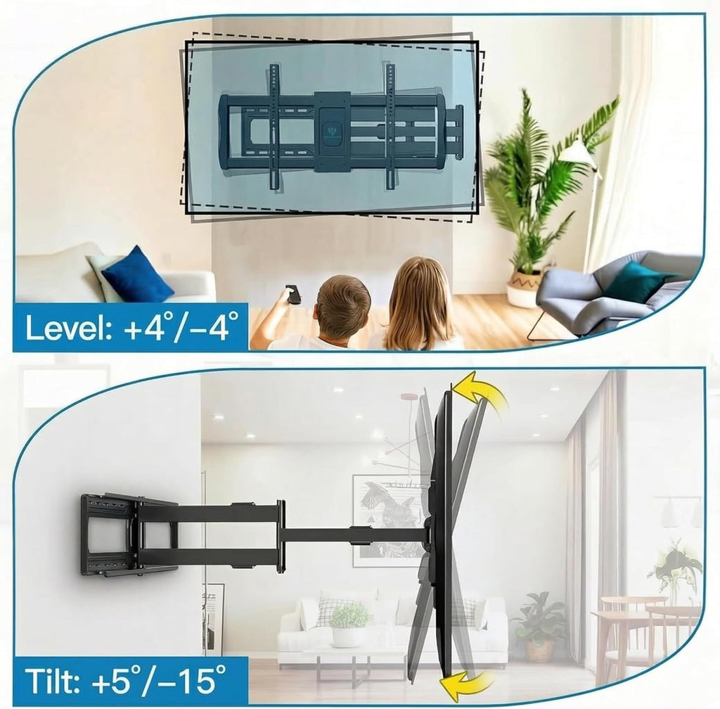 PERLESMITH Long Arm TV Wall Mount - Full Motion, 42.72" Extension, Fits 42-90" TVs, Max VESA 800x400mm, 150 lbs Capacity