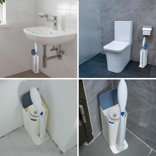 Clorox Toilet Wand Holder - Compatible & Convenient Storage Solution | White & Blue Design