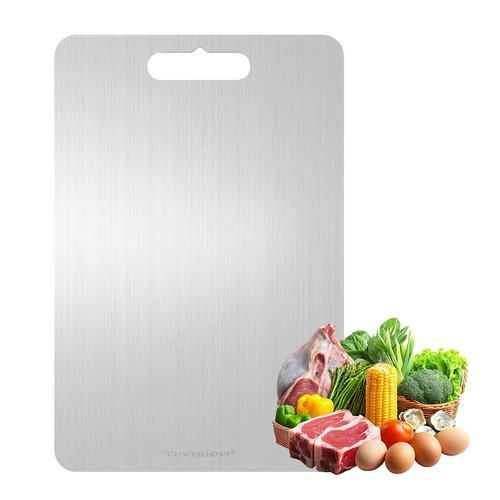 GR1 Pure Titanium Cutting Board for Kitchen Ultra-Durable, Lightweight, Dishwasher Safe Professional Cutting Surface, 4 Size Options (Small)