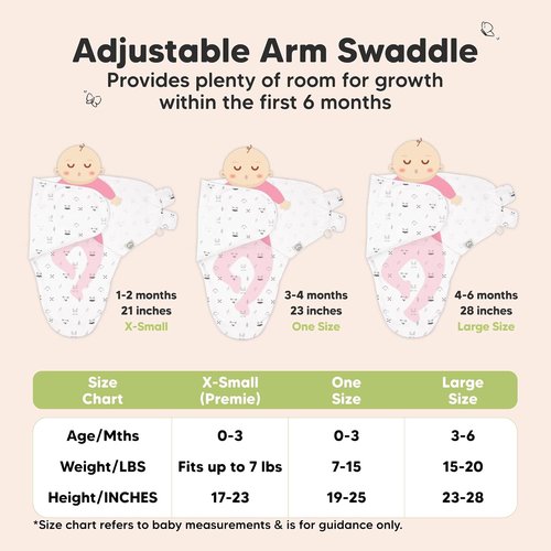 KeaBabies Organic Baby Swaddle Sleep Sacks - Soft & Snug 3-Pack for Newborns 0-3 Months | Nordic Design