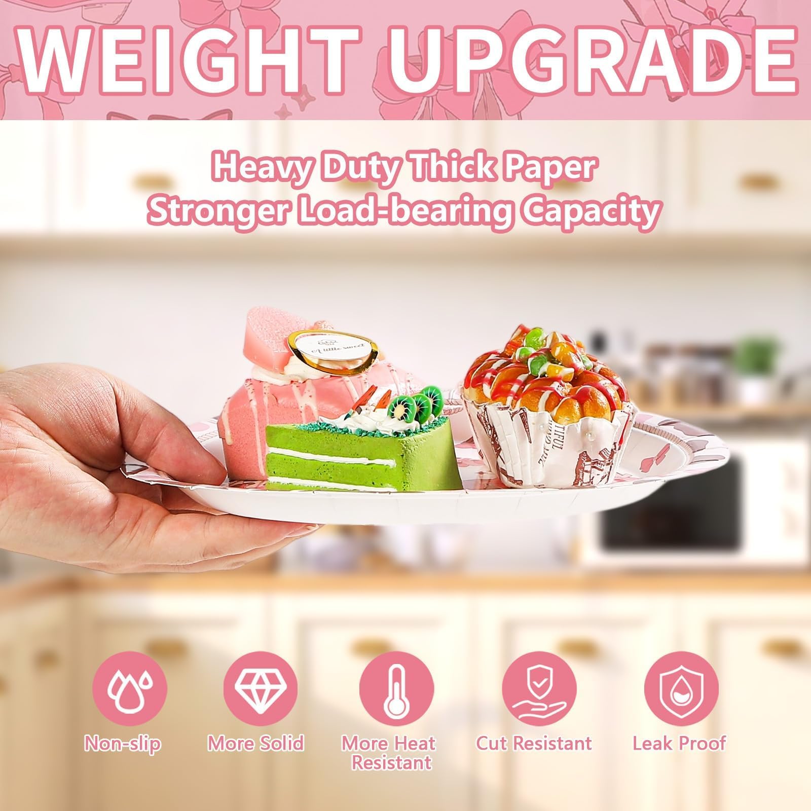 60Pcs Coquette Cowgirl Birthday Party Decorations 9" Western Bow Cowgirl Plates Disposable Pink Bows Rodeo Bachelorette Tableware for Western Cowgirls Themed Birthday Baby Shower Party Supplies