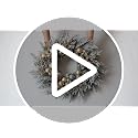 CIR OASES 24 Inch Artificial Christmas Wreath with Pine Needles & Gold Accents