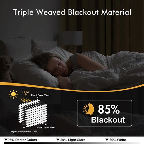 MIULEE Taupe Brown Blackout Curtains - Thermal Insulated Room Darkening Drapes | 72 Inches Long, 2 Panels