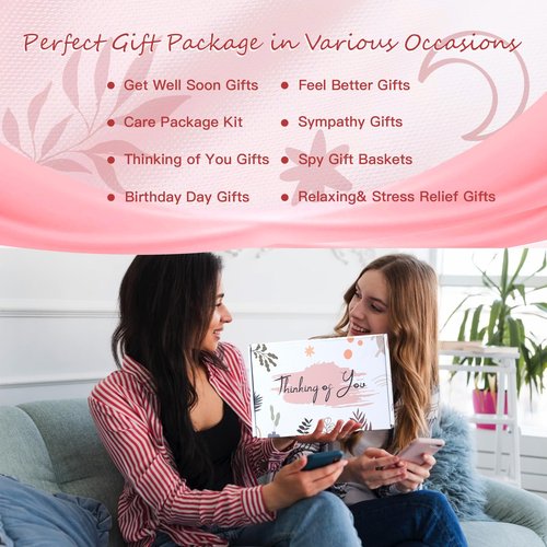 Thinking of You Gifts for Women - Get Well Care Package Gift Baskets After Surgery - Sending Hug Comfort Encouragement for Sick Loss Tough Time