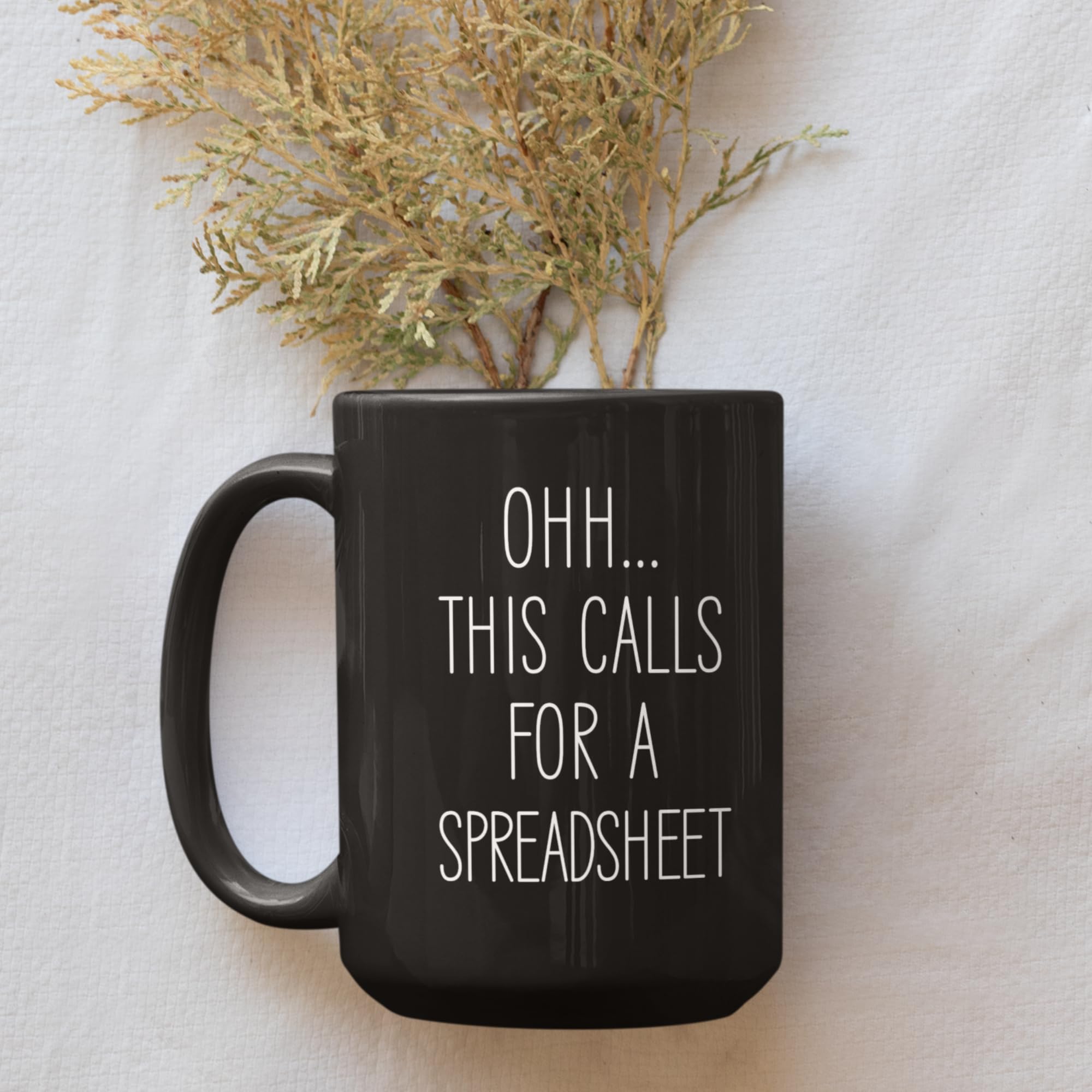 Funny Coffee Mug for Office Excel Mug Accountant Gifts This Calls for A Spreadsheet Cup Unique Mugs for Coworkers Accountant Gift for Men or Women Spreadsheet Gift Coffee Mugs Black 15oz