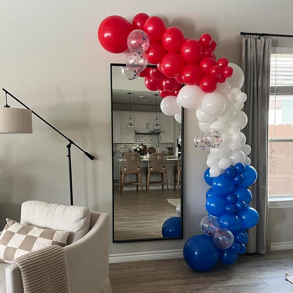 Skiennix 12-Inch Red Latex Balloons - 100 Pack for Birthday, Wedding, Baby Shower & More