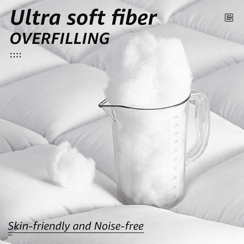 HYLEORY Queen Size Bed Comforter - Cooling Goose Down Alternative Duvet Insert - Machine Washable - White