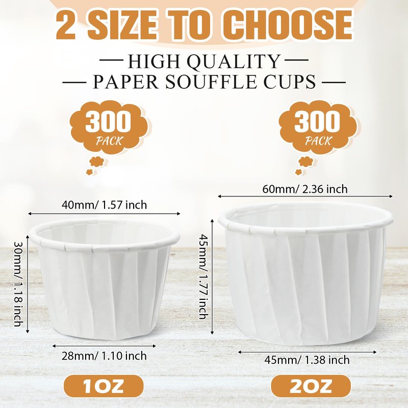 Amyhill 1200 Pack Disposable Paper Medicine Cups Small Condiment Cups for Ketchup Tasting Pills Medicine Food Dessert Portion Containers (1,2 oz)