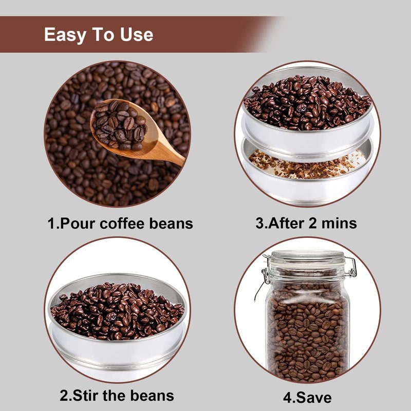 WISSXOER iCosoni Coffee Bean cooler Electric Coffee Roasting Cooling Machine High Capacity 550G Double layer Collect Chaff (350g Black)