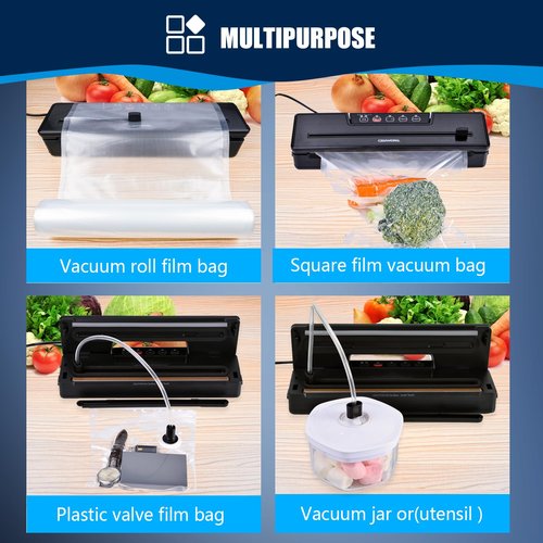 CENWOPAL Vacuum Sealer Machine，80000pa Suction Power,Bags and Cutter Included,Automatic 8-in-1 Food Sealer with Dry&Wet Saver Modes for All Saving needs… (Vacuum Sealer Machine)