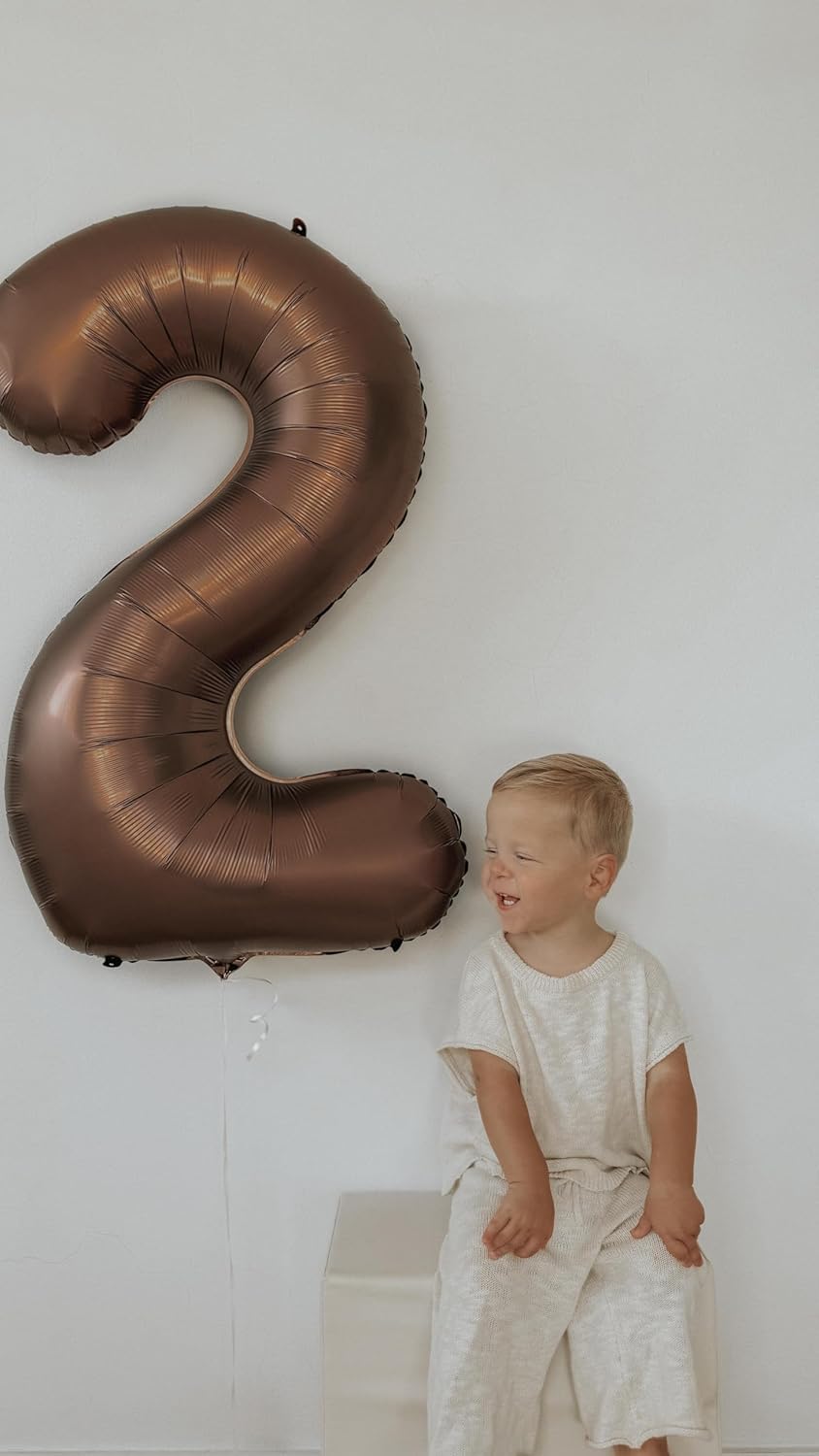 Skiennix Dark Brown Number 12 Balloon - 40 Inch Birthday Decoration for 12th Celebration