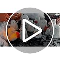 Ceramic Halloween Ghost Figurine with Bat Balloon Cute Spooky Home Decor