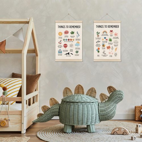 DOI-LANEE Mental Health Posters - Inspirational Affirmations Wall Art | 16x12 Inch Set of 2 for Therapy Office & Bedroom