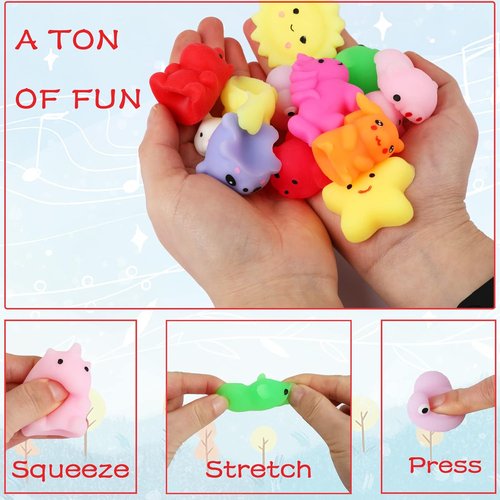 Mochi Squishy Toys by Kawaii | 80-Pack Mini Fidget Toys for Kids - Perfect Party Favors & Gifts