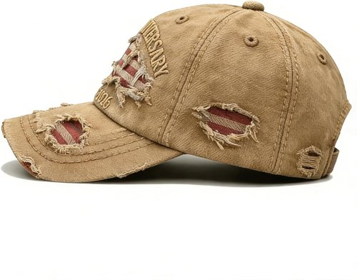 250 Anniversary USA Hat - Ripped Denim Baseball Cap for Men & Women | 250th Celebration Gear