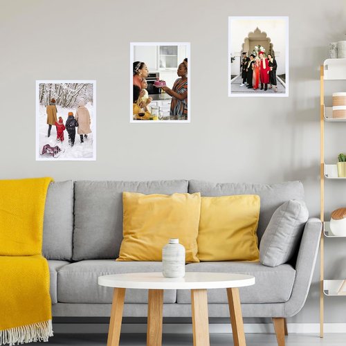 JCJMY 14x19 Picture Frame - Durable White Wall Mount for Horizontal or Vertical Display