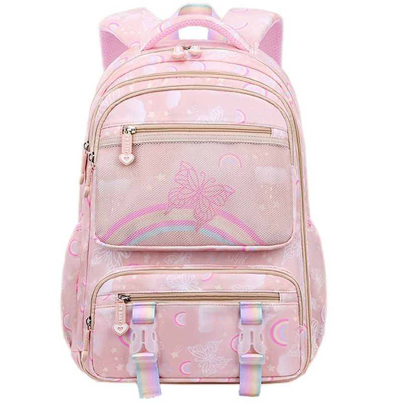 BYXEPA Girls Backpack, School Kids Backpacks for Girls, Cute Book Bag with Compartments for Girl Kid Students Elementary, Kids' School Bag(Purple)