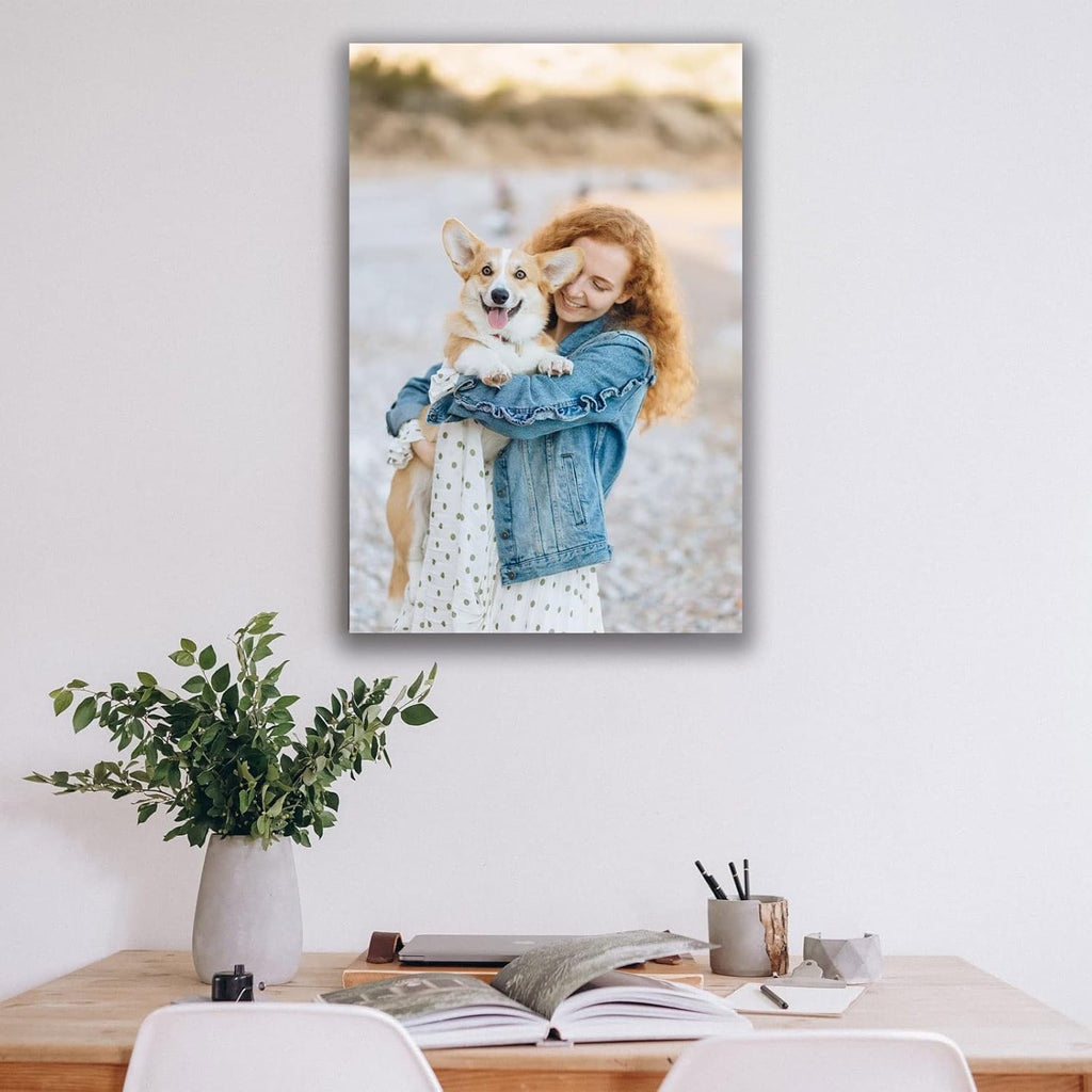 Skiennix Custom Canvas Prints - Personalized Framed Wall Art for Family & Pet Photos | 18x18 Size