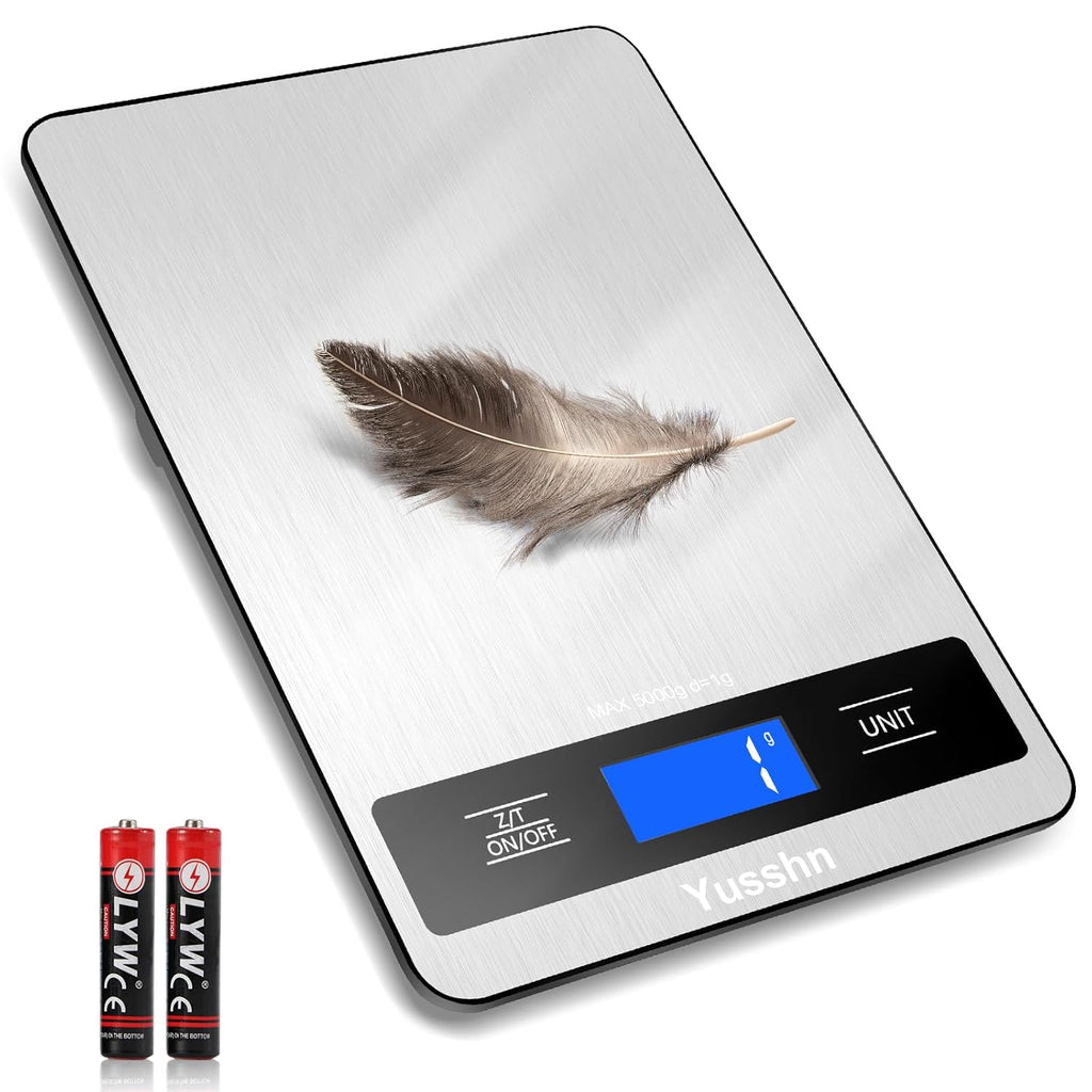 Stainless Steel Food Scale by [Brand Name] - 11lb Capacity, 0.05oz Precision, LCD Display for Cooking & Baking