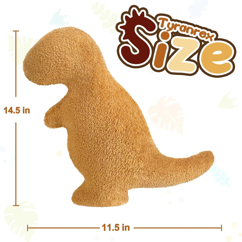 Skiennix Dino Nugget Pillow - Funny Plush Dinosaur Pillow for Kids | Small Tyran Rex Design