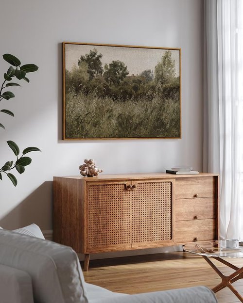 InSimSea Framed Canvas Wall Art - Modern Farmhouse Countryside Decor | 24"x36" for Bedroom