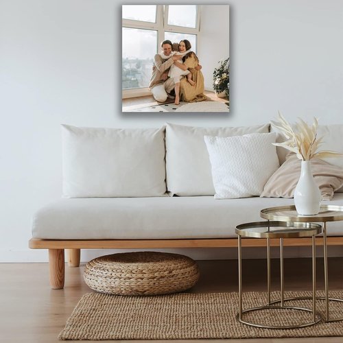 Custom Canvas Prints - Personalized Wall Art for Pet & Family Photos | Perfect Gifts for Mom & Dad (12'' W x 12'' H)