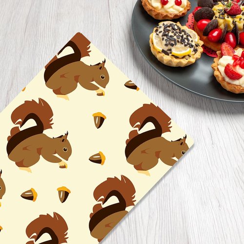 GZBJMYGS Squirrel Tablecloths Chestnut Acorn Waterproof Table Covers for Squirrel Party Birthday Party Home Decorations Dinner Banquet Supplies 53x98 Inch