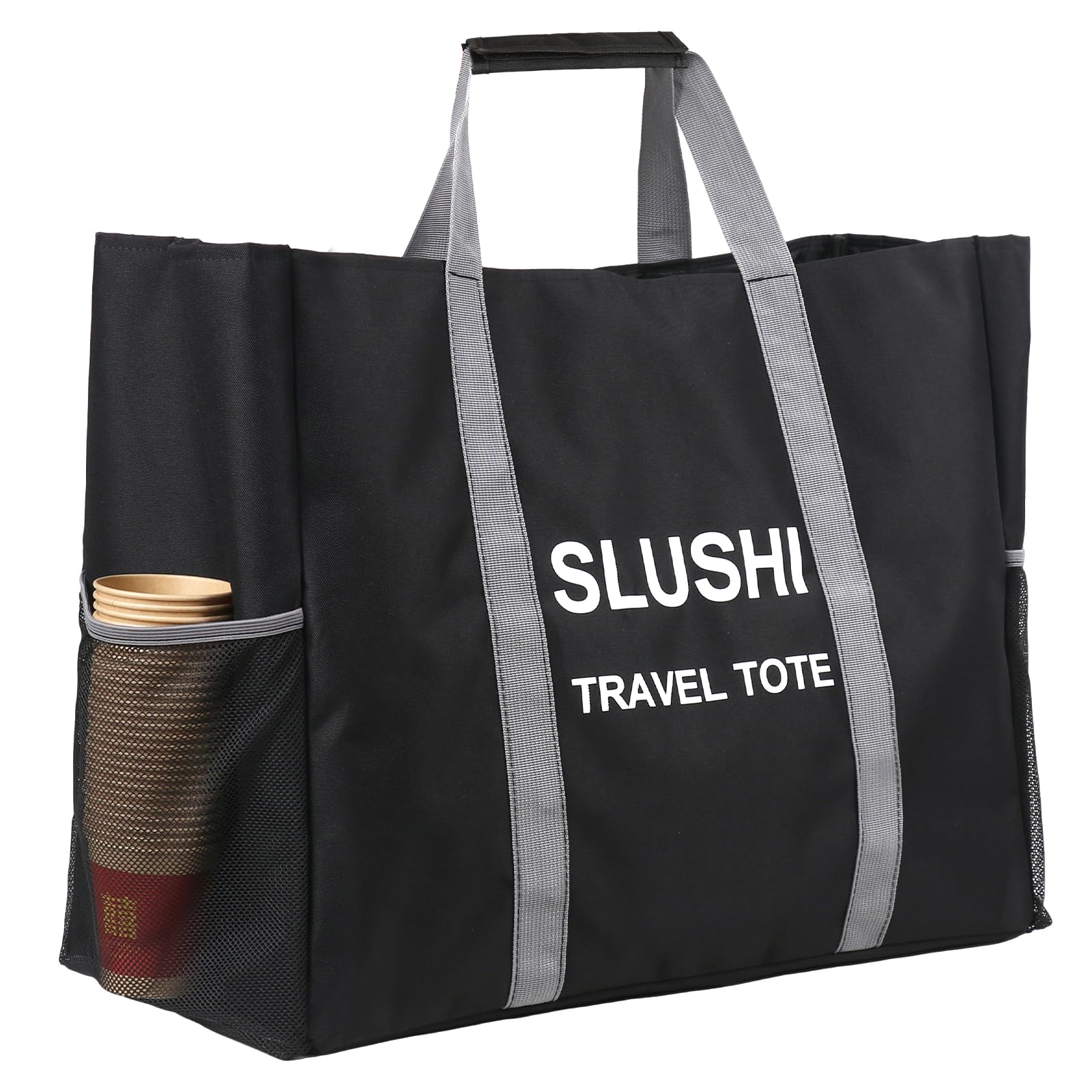 TheClouds Travel Party Tote for Ninja Slushi Machine FS301 & FS300, Slushie Carrying Bag, Accessories for Ninja Slushie,Bottom support, Made of premium Oxford cloth Black