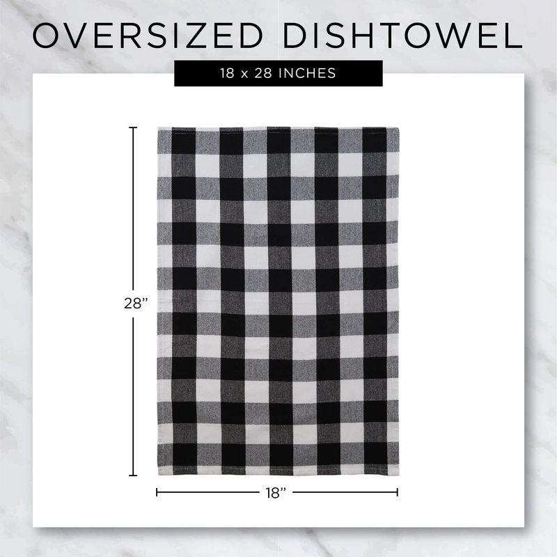 DII Nordic Christmas Collection Plaid & Stripes, Holiday Dish Towels, Kitchen Towel Set, 18x28, Jingle Stripe, Green Plaid, Red Snowflakes, 3 Count