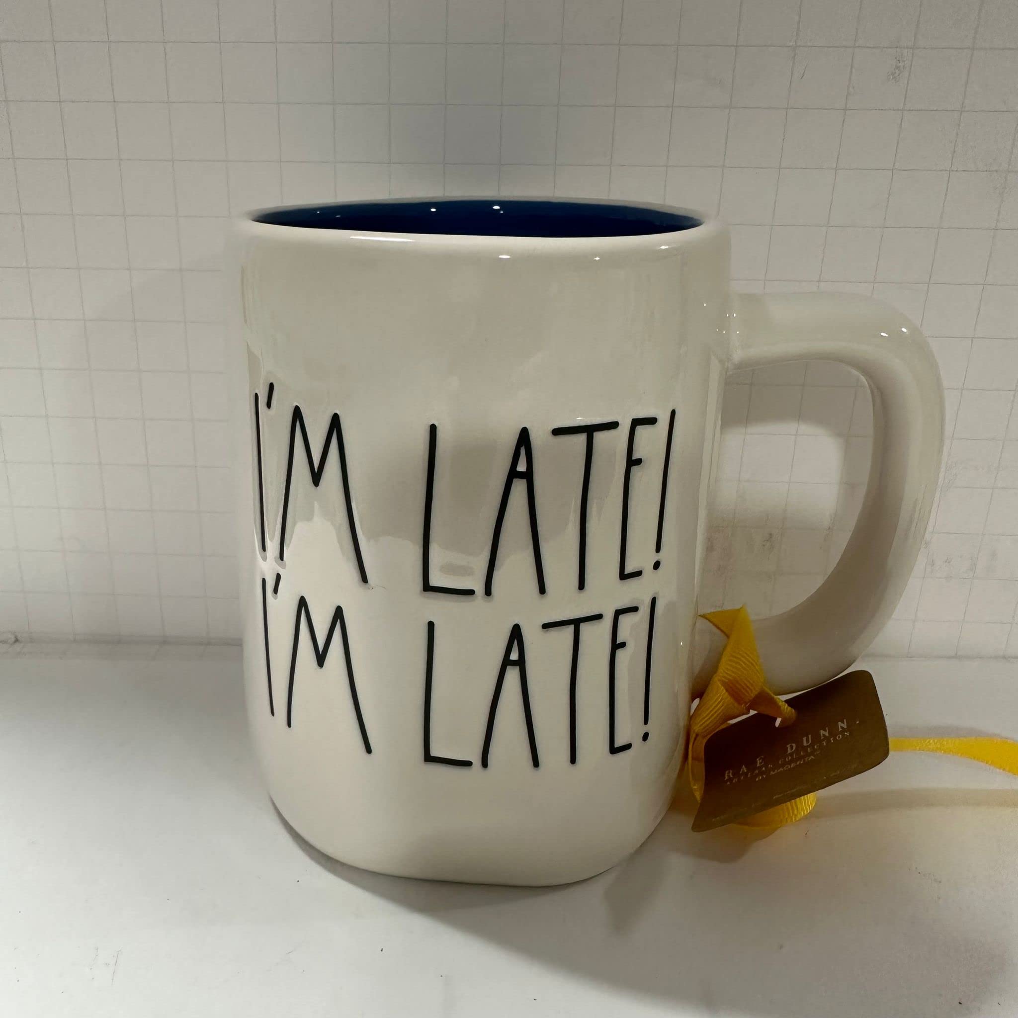 Rae Dunn Ceramic Coffee Tea Mug - Alice in Wonderland (I'm Late)
