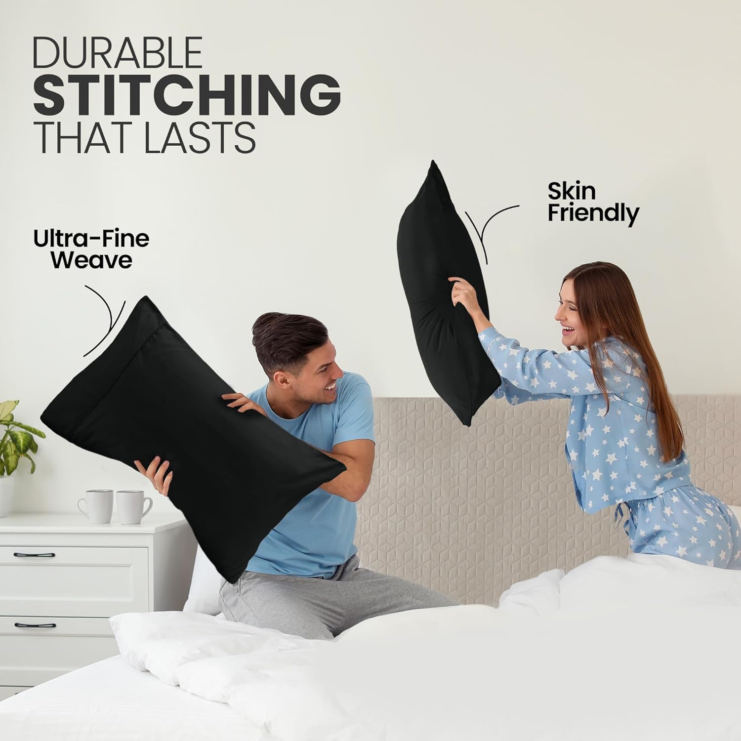 Utopia Bedding Pillow Cases - Soft Brushed Microfiber 2-Pack | Oeko-TEX Certified, 20x30 Inches (Grey)