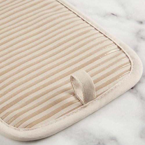 KitchenAid Quilted Cotton Terry Cloth Oven Mitt & Pot Holder Set - Heat Resistant, Silicone Grip | 4-Pack, Milkshake