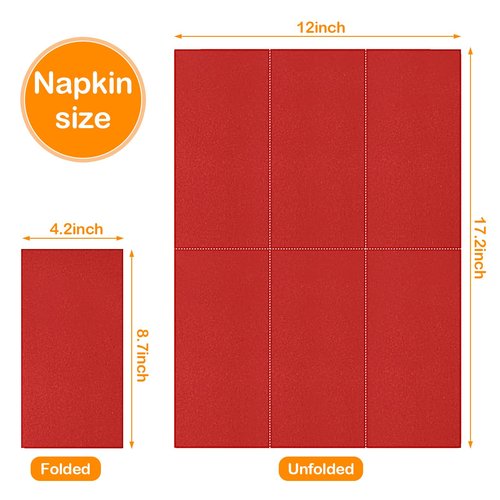 100 Pack Linen-Feel Red Napkins Disposable Guest Paper Valentines Red Hand Towels for Bathroom Soft Absorbent Dinner Paper Napkins Everyday Kitchen Cocktail Party Wedding