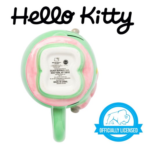 Silver Buffalo Sanrio Hello Kitty Halloween Frankenkitty Pink Dress Ceramic 3D Sculpted Mug, 20 Ounces