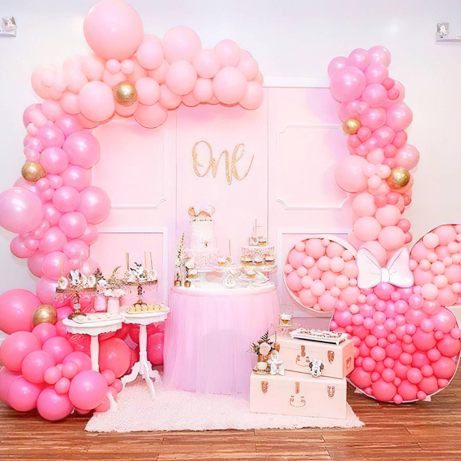 PartyWoo Light Pink Balloons - 101pcs 12 Inch Pastel Balloons for Baby Shower & Birthday Decor