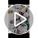 82-Piece Christmas Ornament Set - Red Green Gold Assorted Plastic Ball, Snowflakes, Icicles & Train Decorations