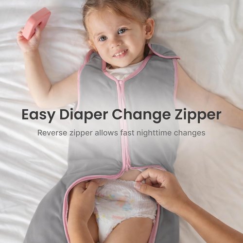 Baby Deedee Sleep Nest Original - 2.5 TOG Baby Sleep Sack for 0-6 Months | Soft Cotton, Gray Lagoon