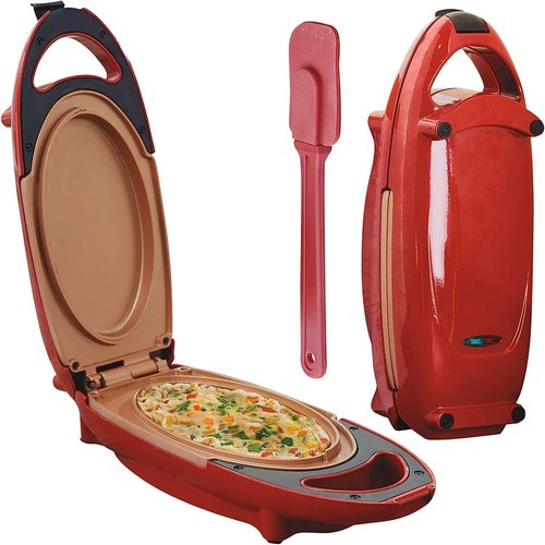 Candora Red Copper 5 Minute Chef Electric Frying Pan Smokeless Nonstick Pan Steak