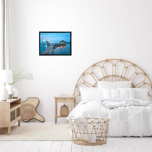 JCJMY Picture Frame - 9.5x13 Black Wall Mount for Horizontal or Vertical Display | Shatter-Resistant Plexiglass