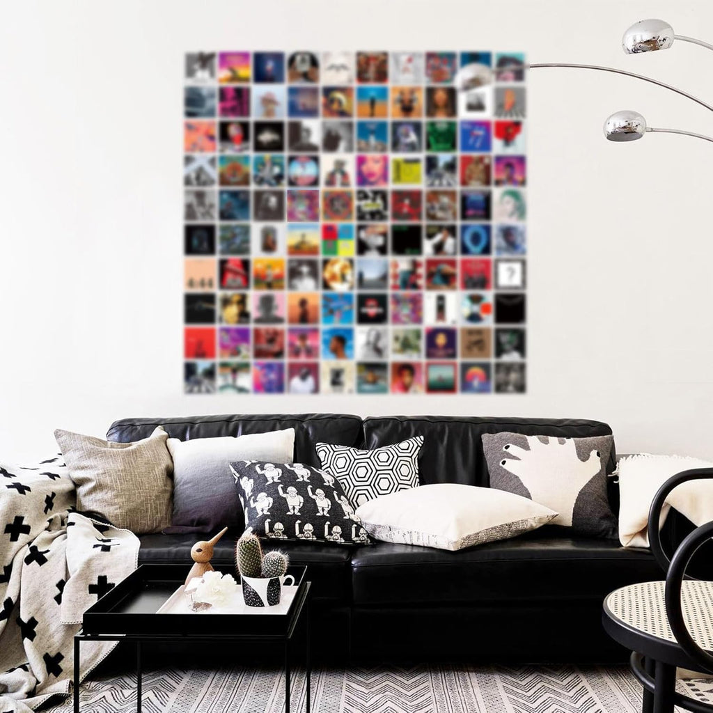 A ART·ZONE Posters Wall Collage Kit - 100 Pcs 5x5 Inch for Bedroom, Album Cover & Music Decor