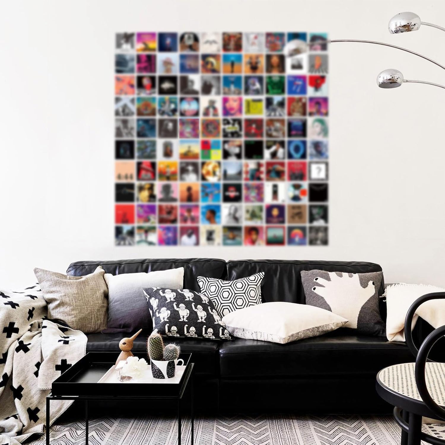 A ART·ZONE Posters Wall Collage Kit - 100 Pcs 5x5 Inch for Bedroom, Album Cover & Music Decor