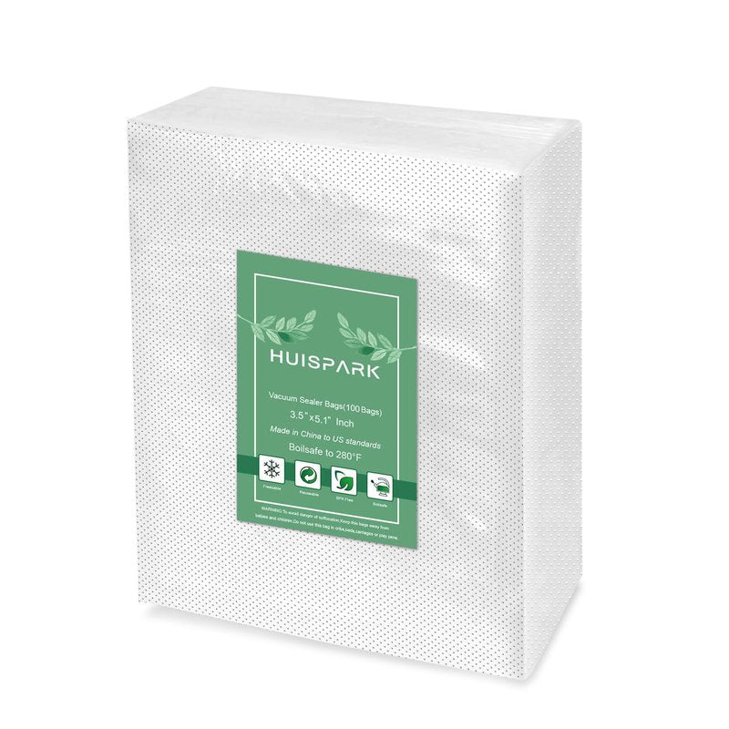 Vacuum Sealer Bags, Food Vacuum Sealer Bag, 100Pcs 3.5" x 5.1" Smell Proof Bags, Heavy Duty, Puncture Prevention, Boilsafe, Freezable, BPA Free, Commercial Grade, Fit Airtight Food Storage Sous Vide