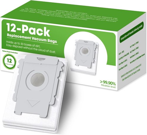 iRobot Roomba Vacuum Bags - 12 Pack Replacement for iRobot Models i7+, i3+, i4+, i6+, i8+ | Automatic Dirt Disposal