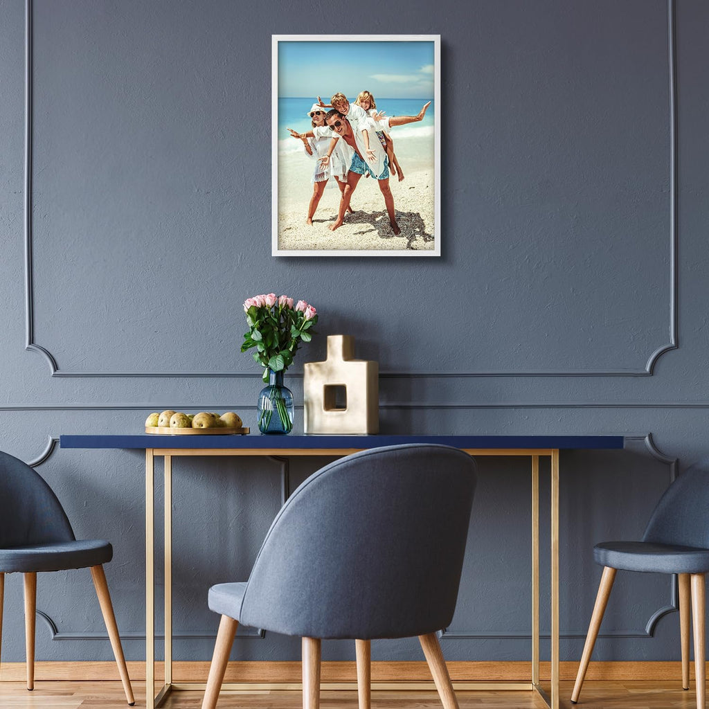 Wall26 Custom Framed Poster - Stylish Canvas Art for Living Room & Bedroom | Ready to Hang - 8"x10" White