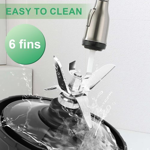 6 Fins Blender Blades Replacement Fit for Nutri for 900 Watts BL451-70, BL454-70, BL455-70, Compatible with 1000W BL480W-70, BL481-70, BL482-70, BL483-70, BL484-70
