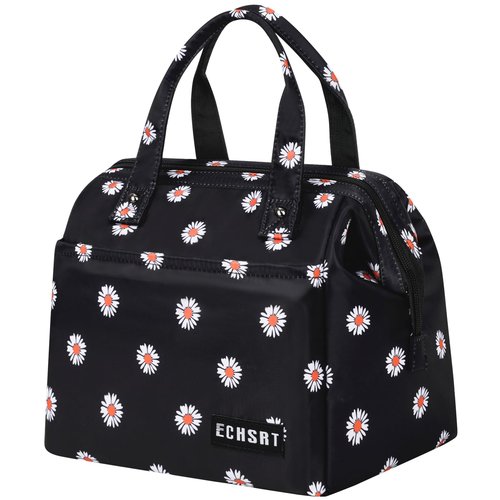 ECHSRT Large Insulated Lunch Bag for Women Men Leakproof Cooler Lunch Tote Bags for Work Travel Adult Thermal Lunchbox for Office -10L Daisy Print