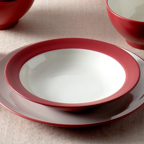 Noritake Colorwave Rim Soup/Pasta Bowl, Raspberry, Set of 4